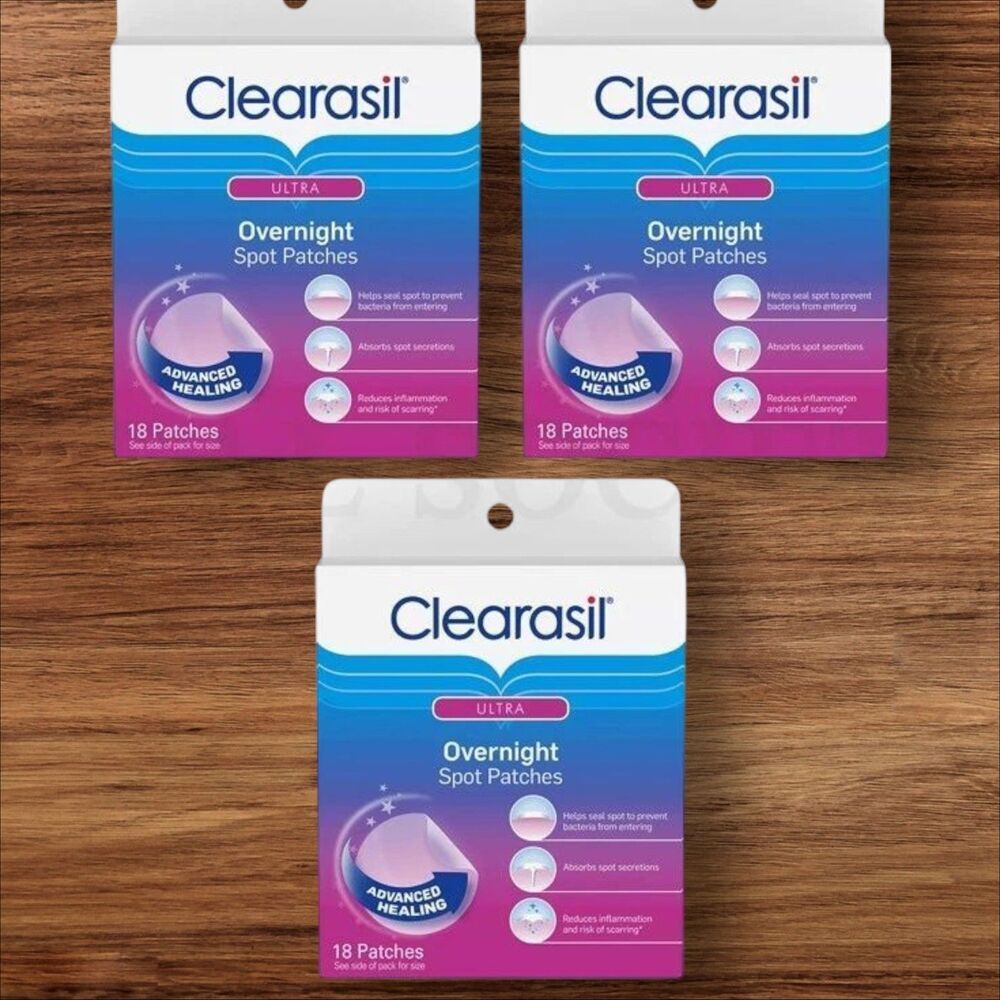 3 Pack Clearasil Rapid Rescue Healing Spot Hydrocolloid Patches 18ct X Lot of 3